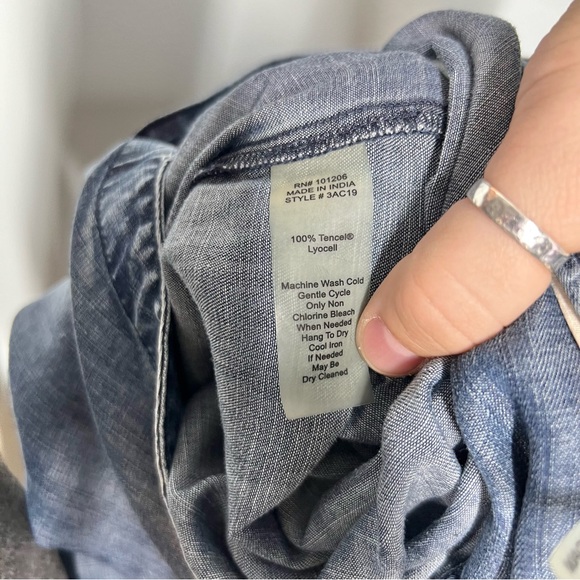 Soft Surroundings Women’s PS Chambray Jumpsuit 100% Tencel Petite 093024 - Picture 10 of 10